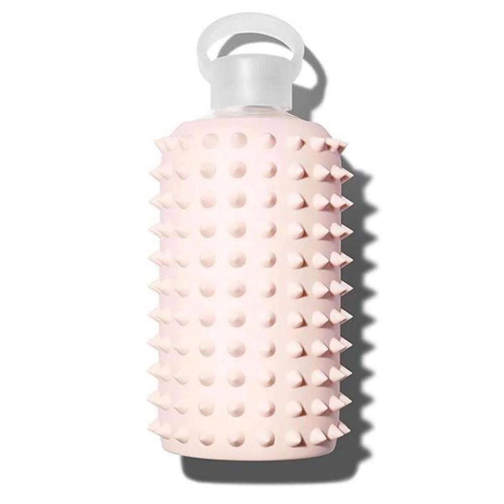 BKR Spiked Tutu Light Pink Glass Water Bottle and Silicone Sleeve 500ML (16 OZ)
